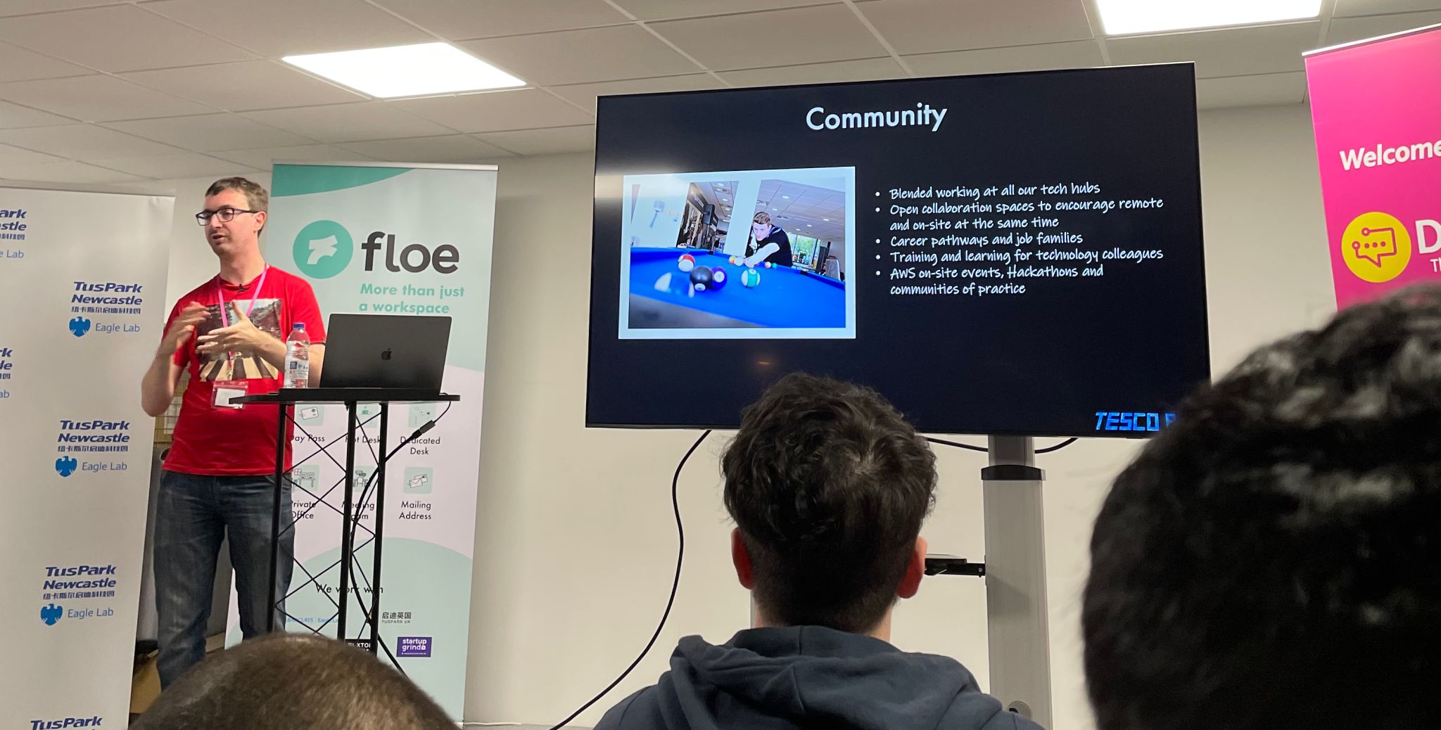 Jamie Presenting at DevHub North